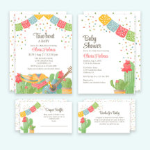 Colorful Mexican Fiesta Baby Shower Collection