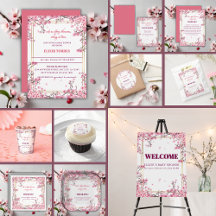 Soft Cherry Blossom Sakura Baby Shower