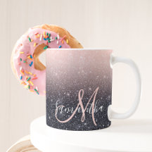 Black & Pink Glitter Sparkles Name 
