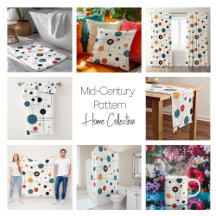 Mid-Century Colorful Geometric Shapes Pattern