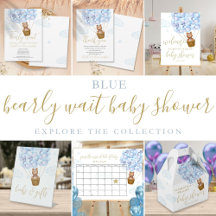 Blue Boy We Can Bearly Wait Baby Shower Suite