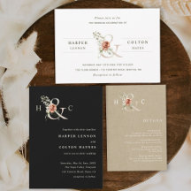 Floral Ampersand Elegant Wedding Collection