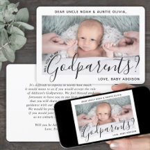 Godparents Proposal & Thank You Photo Cards, Gifts