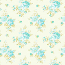 vintage floral teal pattern
