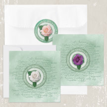 Inspirational Sage Green with Roses 