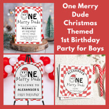 One Happy Dude Boys' Merry Christmas 1st Birthday 
