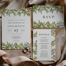 Modern Olive branch Wedding collection