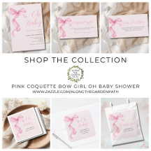 Pink Coquette Bow Girl Oh Baby Shower