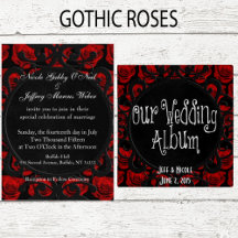 Gothic Red Roses on Black
