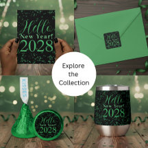 new years eve party ideas green & black sparkle