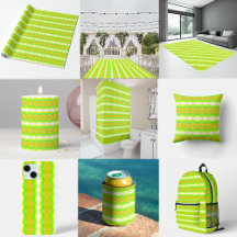 Green And Yellow Figure Eight Ribbon Pattern Art