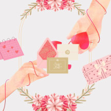 Romantic-style wedding invitations