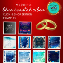 Blue coastal vibe wedding collection