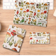 Vintage Mushroom & Wildflower Chart and Pattern