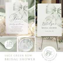 Green Bow Bridal Shower