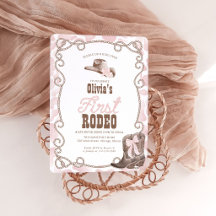 First Rodeo 1st Birthday Dusty Pink