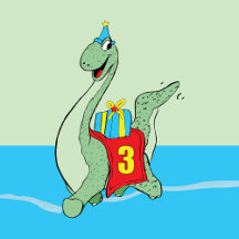 Boy, 3rd Birthday Dinosaur