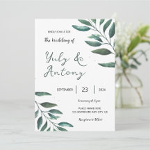 Minimalistic Watercolor Greenery Botanical Style