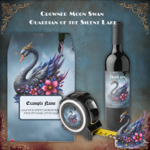 Crowned Moon Swan – Guardian of the Silent Lake.