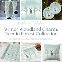 Winter Woodland Charm: Deer in Forest Collection