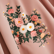 embroidery embroidered orchid flower 