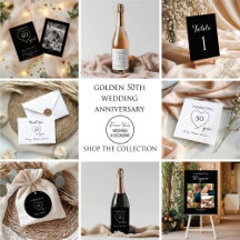 Golden 50th Wedding Anniversary 