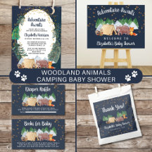 Rustic Woodland Night Camping Baby Shower