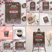 Rustic Lavender Spring Shower Party Baby Shower