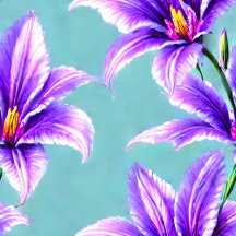 Purple Lilly of the Valley Pattern