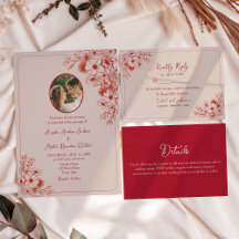 Romantic Pink Red Floral Wedding Suite