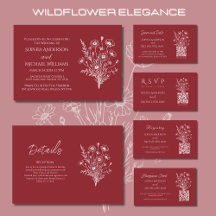 Wildflower Elegance Wedding Collection-Red