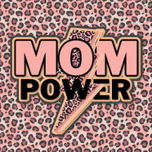 Mom Power Leopard Pattern