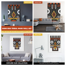 Bobo Bwa Tribal Mask Wall Art
