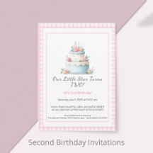 Two Sweet & Growing – Second Birthday Invitations