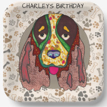Ugly Dog Face Paper Plates