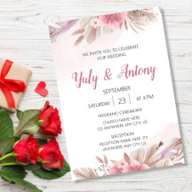 Pink and beige watercolor wedding theme