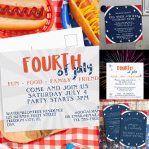 4th of July Party Invitations