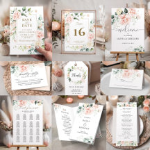 Blush Pink Rose Floral Wedding