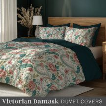 Victorian Ornate Damask Duvet Covers