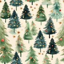Christmas Trees Rustic Forest