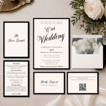 Classic Minimalist Old Money Bold Border Wedding