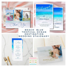 Beach  Blue Tropical Ocean Destination Wedding 