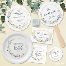 WILDFLOWER WREATH BRIDAL SHOWER COLLECTION