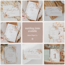 Boho Pampas Grass Hello Baby