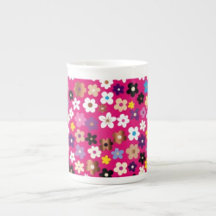 Small Floral Pattern: Colorful Mug & Coaster Set
