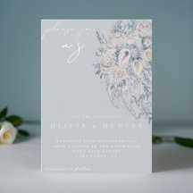 Watercolor Floral White Wedding Bouquet