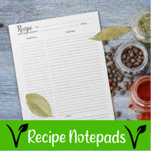 Recipe Notepads