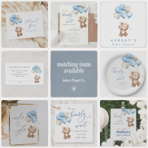 Blue We Can Bearly Wait Teddy Bear Collection