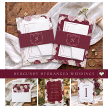 Burgundy Hydrangea Floral Garden Weddings