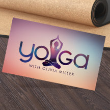 Yoga Instructor or studio business Cards